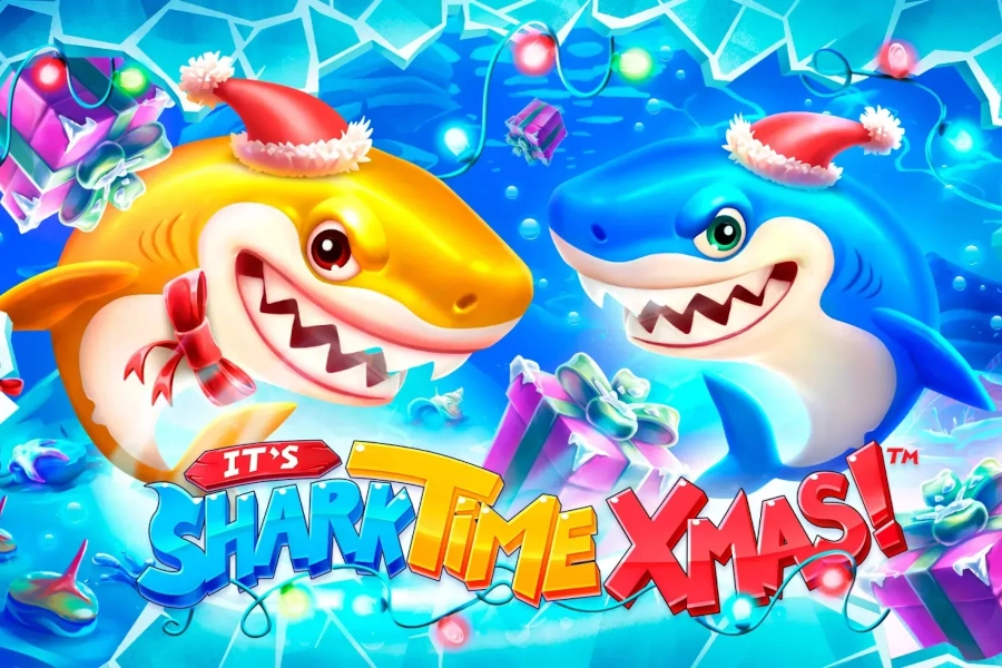 It's Shark Time Xmas pokie